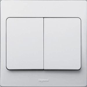 Công tắc đôi 1 chiều Mallia 281002